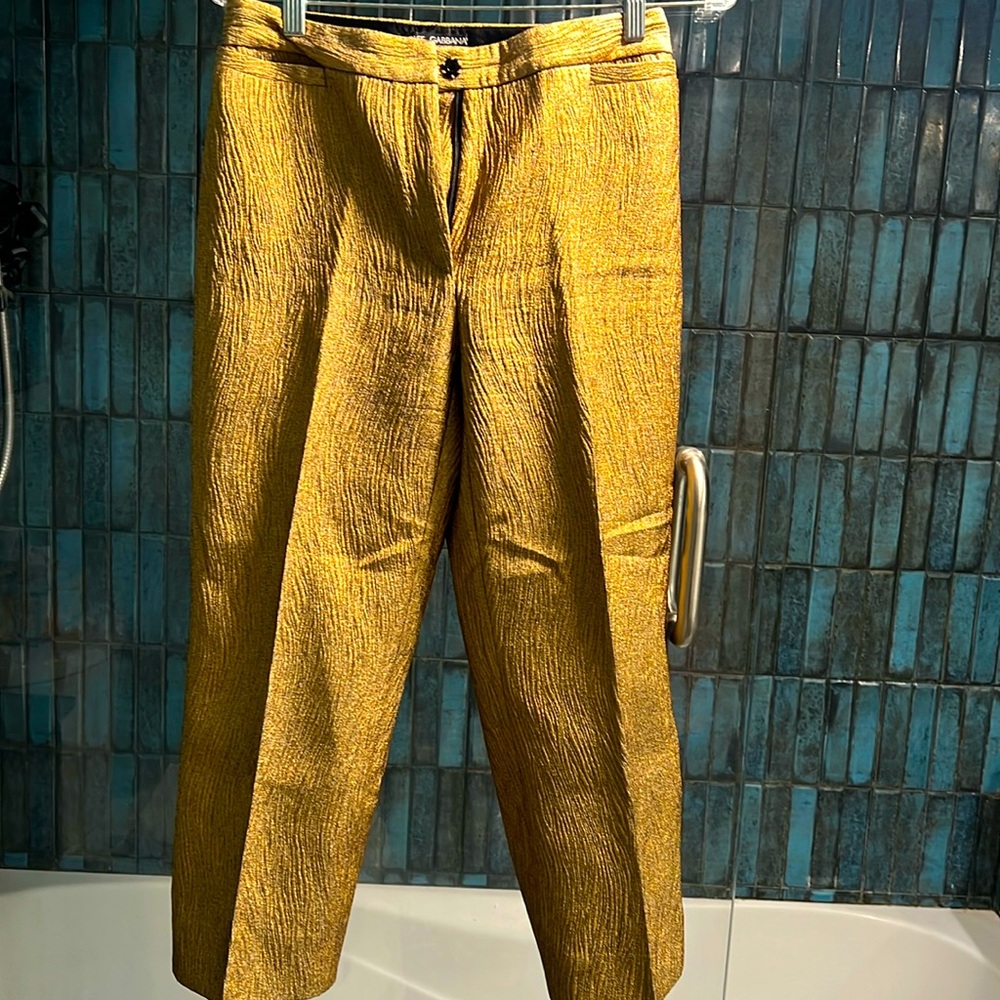 Dolce & Gabana gold pants